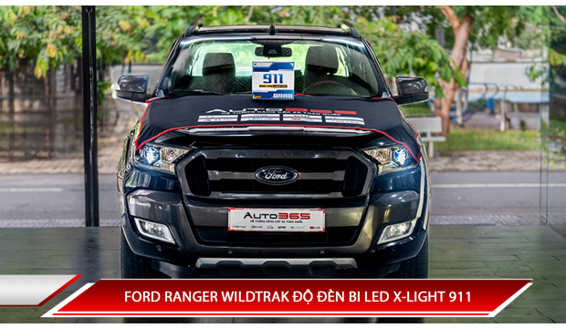 FORD RANGER WILDTRAK ĐỘ ĐÈN BI LED X-LIGHT 911